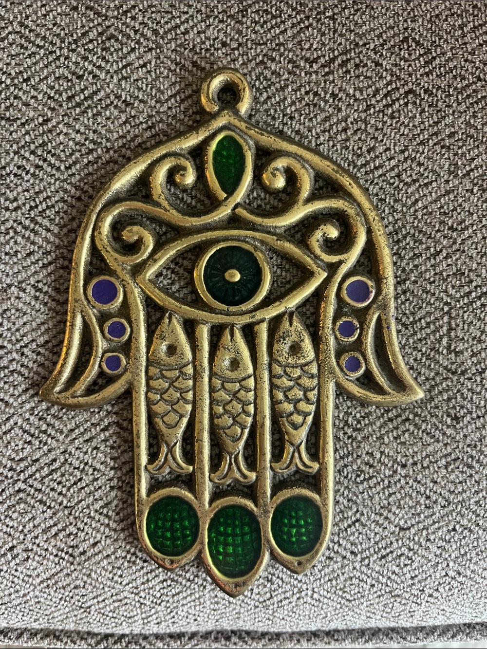 Brass Hamsa Hand Wall Decor